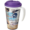 Brite-americano® Grande 350 Ml Muki, Läikyttämätön Kansi Valkoinen / Violetti