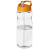 H2o Active® Base 650 Ml Kaatonokkakantinen Urheilujuomapullo. Läpinäkyvä / Oranssinpunainen