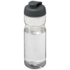 H2o Active® Base 650 Ml Läppäkantinen Urheilujuomapullo Läpinäkyvä / Harmaa