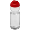 H2o Active® Base 650 Ml Läppäkantinen Urheilujuomapullo Läpinäkyvä / Punainen