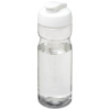 H2o Active® Base 650 Ml Läppäkantinen Urheilujuomapullo Läpinäkyvä / Valkoinen