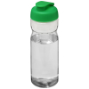 H2o Active® Base 650 Ml Läppäkantinen Urheilujuomapullo Läpinäkyvä / Vihreä
