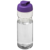 H2o Active® Base 650 Ml Läppäkantinen Urheilujuomapullo Läpinäkyvä / Violetti