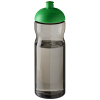 H2o Active® Eco Base 650 Ml -urheilujuomapullo Kupukannella Hiili / Kirkas Vihreä
