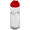 H2o Active® Eco Base 650 Ml -urheilujuomapullo Läppäkannella Läpinäkyvä / Punainen