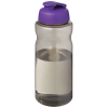 H2o Active® Eco Big Base 1 Litran Urheilujuomapullo Flip Lid -kannella Hiili / Violetti