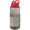 H2o Active® Eco Big Base 1 Litran Urheilujuomapullo Kaatonokkakannella Hiili / Punainen