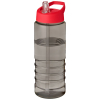 H2o Active® Eco Treble 750 Ml:n Juomapullo Sporttikorkilla Hiili / Punainen