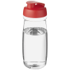 H2o Active® Pulse 600 Ml Flip Kansi Urheilujuomapullo Läpinäkyvä / Punainen