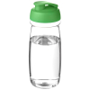 H2o Active® Pulse 600 Ml Flip Kansi Urheilujuomapullo Läpinäkyvä / Vihreä