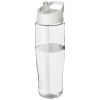 H2o Active® Tempo 700 Ml Kaatonokkakantinen Urheilujuomapullo Läpinäkyvä / Valkoinen
