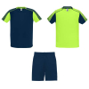Juve Lasten Urheilusetti, 140 G/m² Fluorivihreä / Navy Sininen