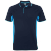 Montmelo Lyhythihainen Urheilupoolopaita, Unisex, 150 G/m² Navy Sininen / Taivaansininen