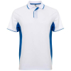 Montmelo Lyhythihainen Urheilupoolopaita, Unisex, 150 G/m² Valkoinen / Royal Sininen