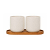 Originalhome Soikea Puinen Tarjotin Ja 150 Ml:n Keraaminen Muki -setti