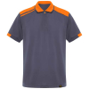Samurai Antibakteerinen Lyhythihainen Unisex-poolopaita 160 G/m2 Lyijy / Oranssi