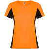 Shanghai Naisten Lyhythihainen Urheilu-t-paita Fluor Orange / Musta