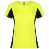 Shanghai Naisten Lyhythihainen Urheilu-t-paita Fluor Yellow / Musta