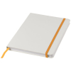 Spectrum-muistikirja, Koko A5, Valkoinen, Värillinen Nauha Valkoinen / Oranssinpunainen
