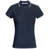 Tamil Naisten Lyhythihainen Urheilupoolopaita Navy Blue / Valkoinen
