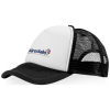 Trucker-lakki, 5-paneelinen, 100 G/m² Musta / Valkoinen