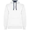 Urban Naisten Huppari, 280 G/m² Valkoinen / Navy Sininen