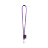 75089. Set Lanyard Tube Long (Ø 7 Mm), 55 Mm:n D-muotoinen Sulkurengas Ja Ø 7 Mm:n Turvalukko Heksakromi Pinkki/syvänsininen
