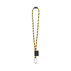 75089. Set Lanyard Tube Long (Ø 7 Mm), 55 Mm:n D-muotoinen Sulkurengas Ja Ø 7 Mm:n Turvalukko Musta/keltainen
