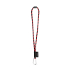 75089. Set Lanyard Tube Long (Ø 7 Mm), 55 Mm:n D-muotoinen Sulkurengas Ja Ø 7 Mm:n Turvalukko Musta/punainen