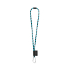 75089. Set Lanyard Tube Long (Ø 7 Mm), 55 Mm:n D-muotoinen Sulkurengas Ja Ø 7 Mm:n Turvalukko Musta/vaaleansininen
