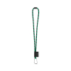 75089. Set Lanyard Tube Long (Ø 7 Mm), 55 Mm:n D-muotoinen Sulkurengas Ja Ø 7 Mm:n Turvalukko Musta/vihreä