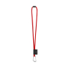 75089. Set Lanyard Tube Long (Ø 7 Mm), 55 Mm:n D-muotoinen Sulkurengas Ja Ø 7 Mm:n Turvalukko Punainen