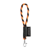 75090. Set Lanyard Tube Lyhyt (Ø 7 Mm) 9 Mm:n Sulkurenkaalla Musta/oranssi