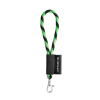 75090. Set Lanyard Tube Short (Ø 7 Mm) 9 Mm:n Sulkurenkaalla Heksakromi Vihreä/musta