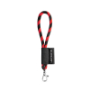 75090. Set Lanyard Tube Short (Ø 7 Mm) 9 Mm:n Sulkurenkaalla Musta/punainen