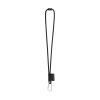 75091. Set Lanyard Nautic Long (Ø 7 Mm) 55 Mm D-muotoisella Karbiinihaalla Ja Ø 7 Mm Varmistuslukolla Musta