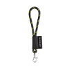 75092. Set Lanyard Nautic Short (Ø 7 Mm) Setti 9 Mm:n Sulkurenkaalla Musta/keltainen