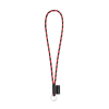 75093. Set Lanyard Tube Long (Ø 7 Mm) Renkaalla Ø 32 Mm Musta/punainen