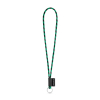 75093. Set Lanyard Tube Long (Ø 7 Mm) Renkaalla Ø 32 Mm Musta/vihreä