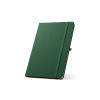 Anne. A5 Notebook In Recycled Polyester (100% Rpet) With Lined Pages Tummanvihreä