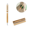 Bahia Ii. Bamboo Ballpoint Pen With Clip And Twist Mechanism Natural