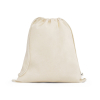 Belize. 100% Organic Cotton Drawstring Bag (140 G/m²) Natural (vaalea)