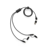 Bertozzi. Superfast 6-in-1 Usb Cable Made Of Aluminium And Recycled Pet Musta