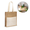 Braga. Jute Bag (240 G/m²) With Pocket In 100% Cotton (140 Gm²) Natural