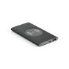 Cassini. Power Bank 4'000 Mah Ja 5w Langaton Laturi, Kierrätetystä Alumiinista (100 % Ral) Musta