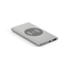 Cassini. Power Bank 4'000 Mah Ja 5w Langaton Laturi, Kierrätetystä Alumiinista (100 % Ral) Satiinihopea