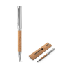 Corko. Cork And Metal Ballpoint Pen With Twist Mechanism Natural