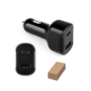 Dirac. Savukkeensytyttimen Sovitin, Jossa On Usb-a-portti 18w Ja Usb-c 20w, 100 % Rabs:ää Musta