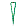 Dover. Set Lanyard Sublimation Long Ii (20 Mm) Kierrätetystä Polyesteristä (100 % Rpet), Jossa 20 Mm:n Sulkurengas Ja Turvalukko Valkoinen