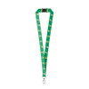 Dover. Set Lanyard Sublimation Long Ii (20 Mm) Kierrätetystä Polyesteristä (100 % Rpet), Jossa 20 Mm:n Sulkurengas Ja Turvalukko Valkoinen